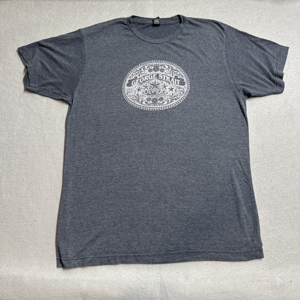 George Strait In Concert All Sixty Number Ones Las Vegas Gray T Shirt Size L